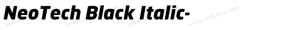 NeoTech Black Italic字体转换